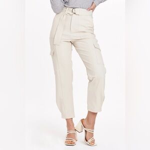 DEAR JOHN DENIM penelope cargo pants in cream casual bottoms 27 minimalist